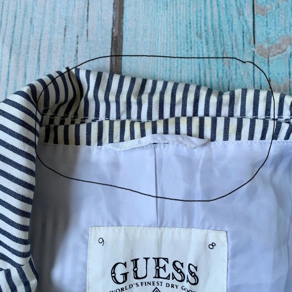 Guess Blue and White Striped Blazer - Picture 8 of 11